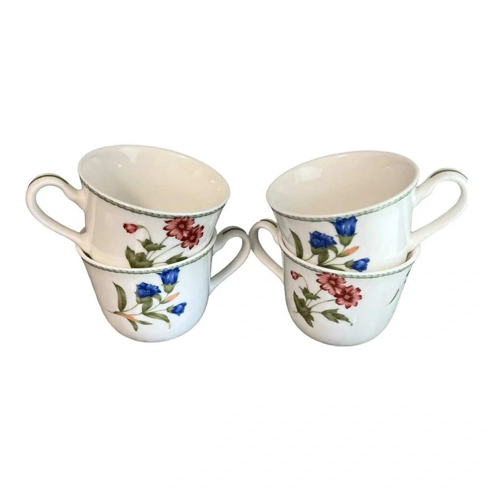 Homecraft by Noritake Summer Estate Coffee Tea Cups set of 4